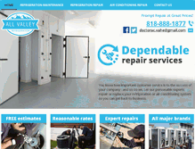 Tablet Screenshot of allvalleyrefrigeration.net